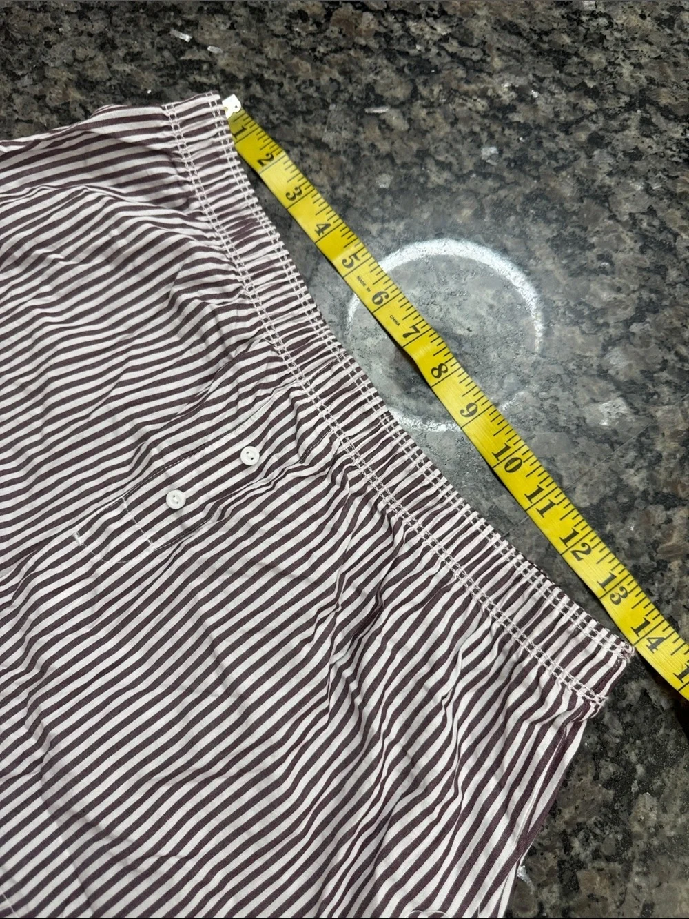 PINK Victoria's Secret cotton White & maroon Striped Boxer sleep Shorts NWT S